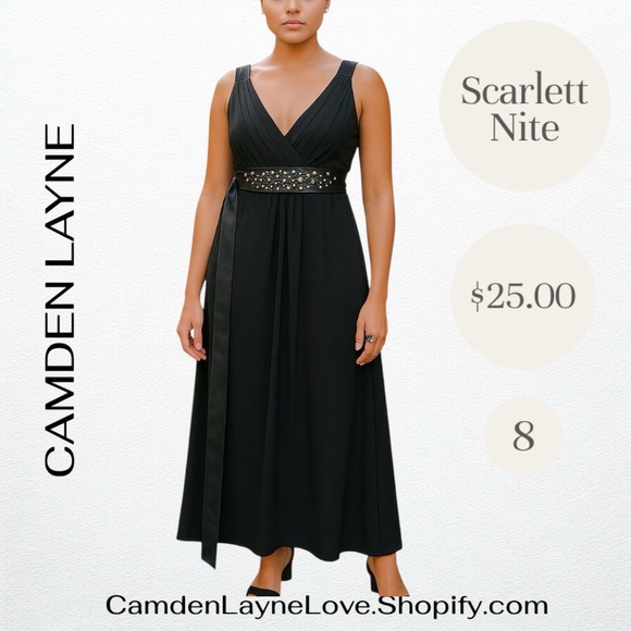 Scarlett Nite Dresses & Skirts - Scarlett Nite Black Sleeveless V-Neck Maxi Dress